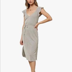 O'NEILL Women's V-Neck Striped Midi Dress